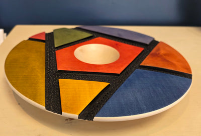 Ravi's Wood Turning - Carved and Textured Plate - Primrose Gallery and Framing