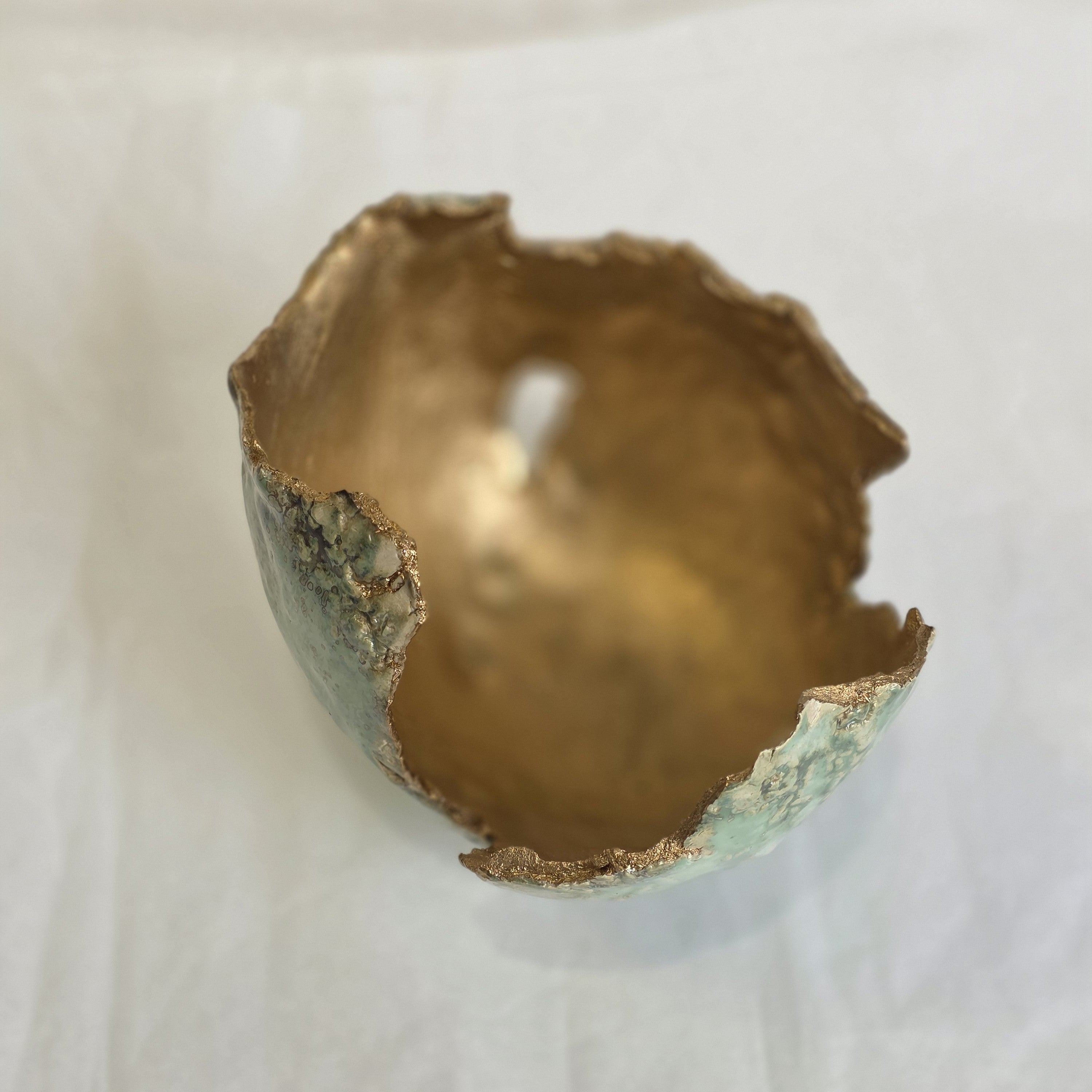 Emma Saul - Fragility Egg textured Ceramic Bowl, Small
