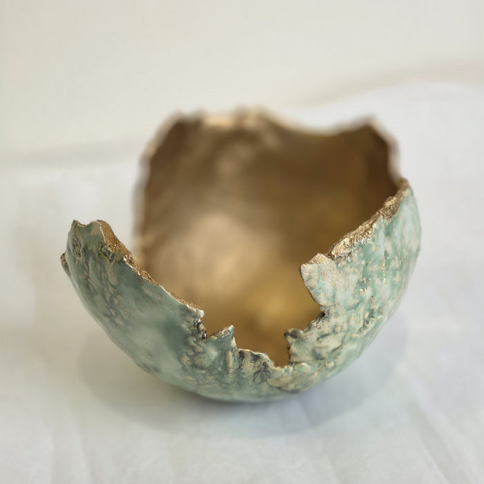Emma Saul - Fragility Egg textured Ceramic Bowl, Small