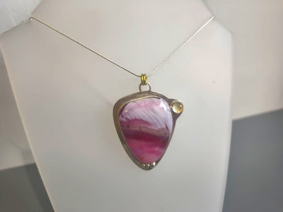 Tracy Chamberlain - Hibiscus Statement Silver Necklace - Primrose Gallery and Framing