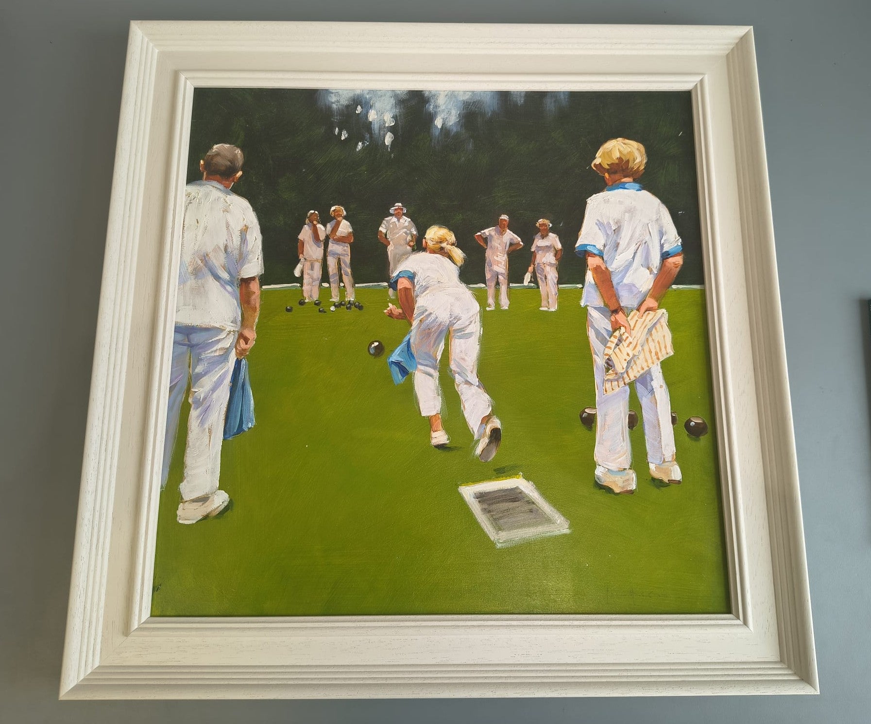 John Haskins art - 'Mixed Bowls', Origianl Oil on Board, Framed - Primrose Gallery and Framing