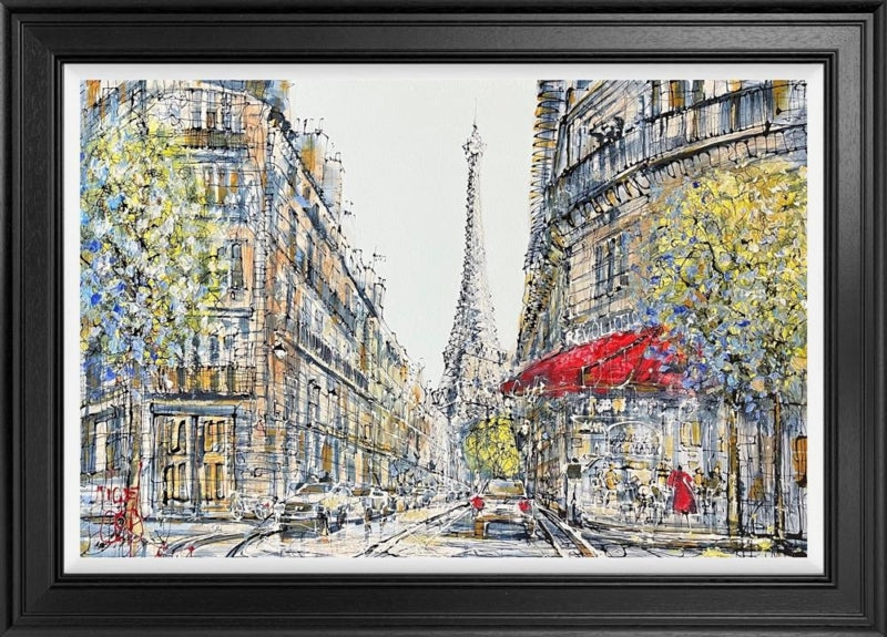 Nigel Cooke - City of Love, Framed Original Mixed Media - Primrose Gallery and Framing