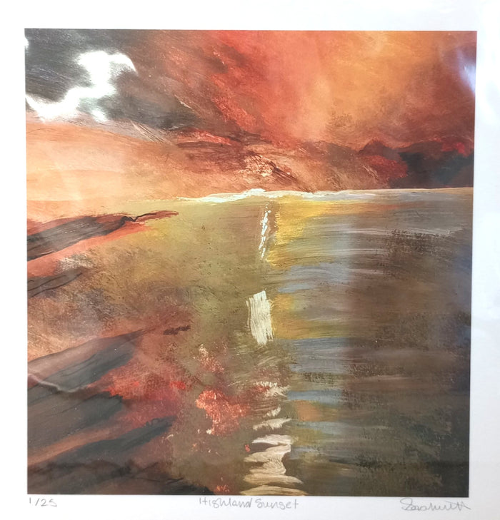 Sarah Hutt - Highland Sunset Limited Edition Print