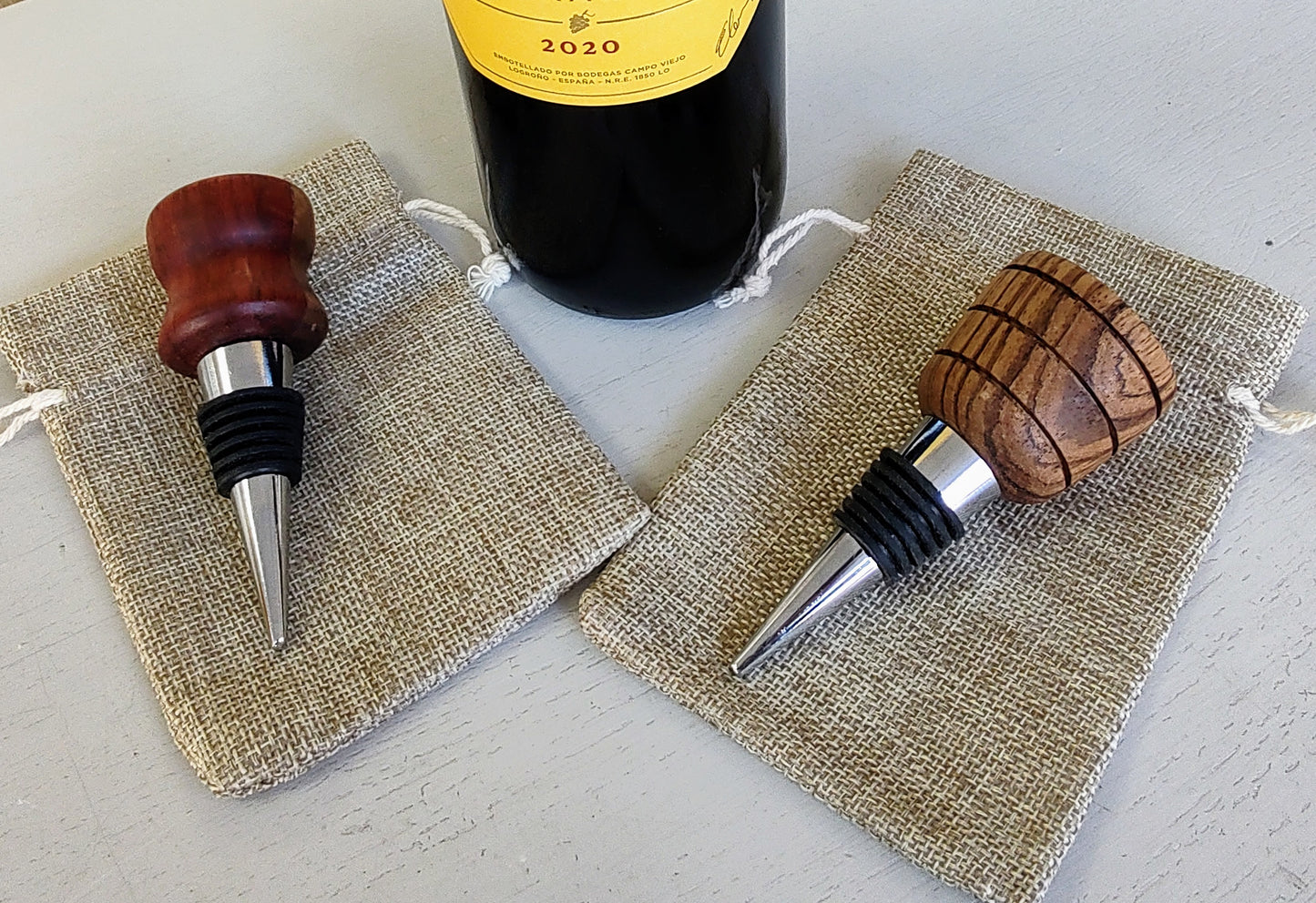 From The Shed- Hand Turned Reclaimed Wooden Wine Bottle Stopper, Purple Heart