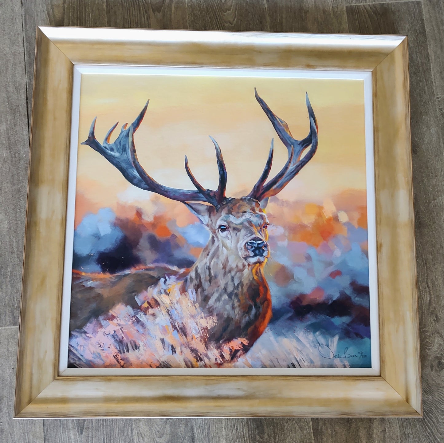 Debbie Boon-Mountain and Moorland, Limited Edition Print of a Red Deer Stag