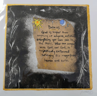 Pauline Wood- 113, Hand Coloured Monotype - Primrose Gallery and Framing