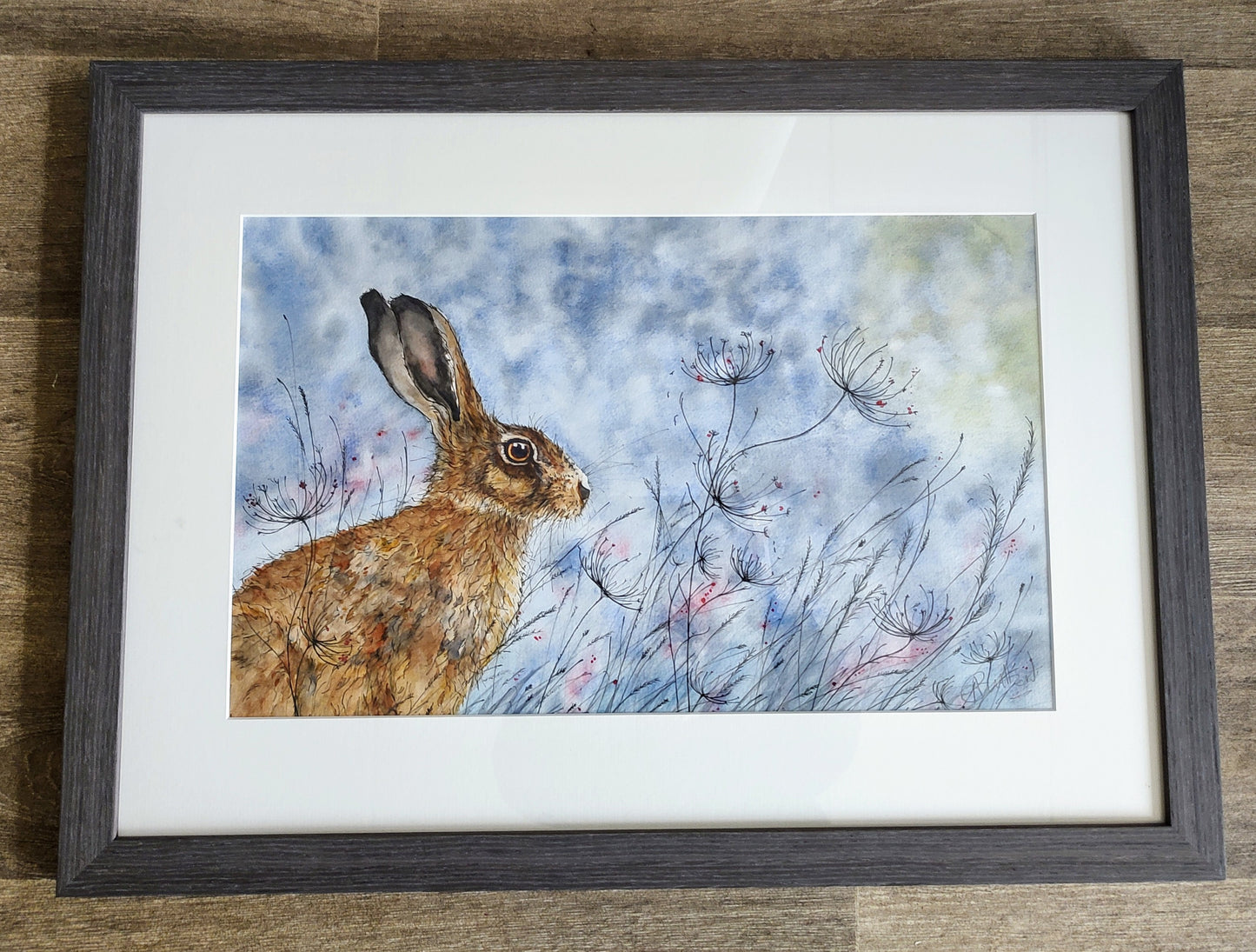 Anne Gilbert - Magic Hare, Original Watercolour