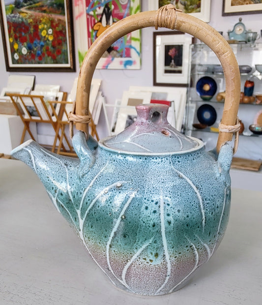 Rob Bibby - Teapot with Bamboo Handle. Ceramic Hand Made Teapot