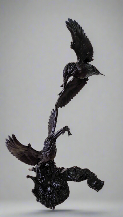 Richard Cooper- Minature Kingfisher Pair - Primrose Gallery and Framing