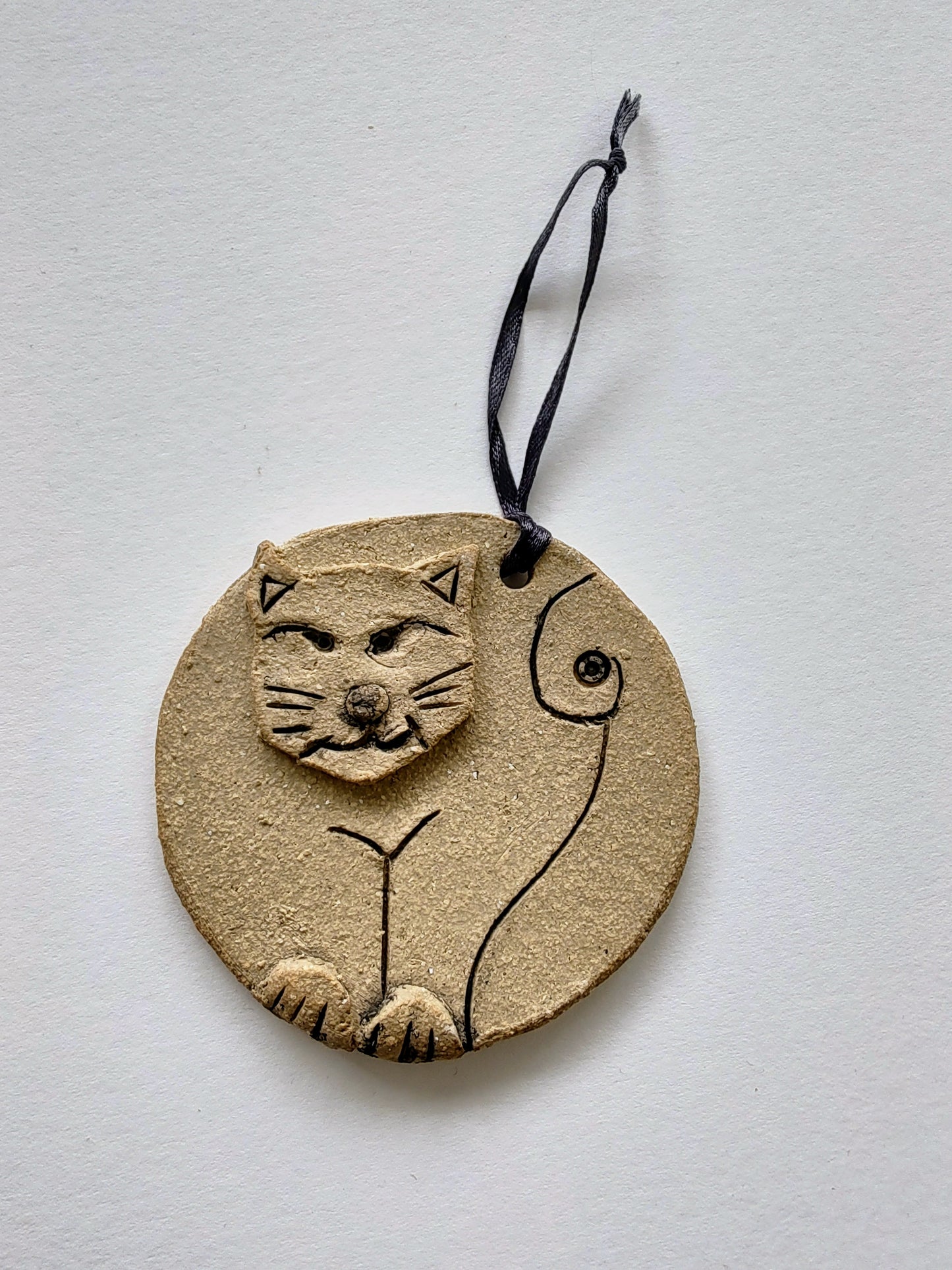 Copy of Dawn Isaac - Cat, Ceramic Hanging Tile