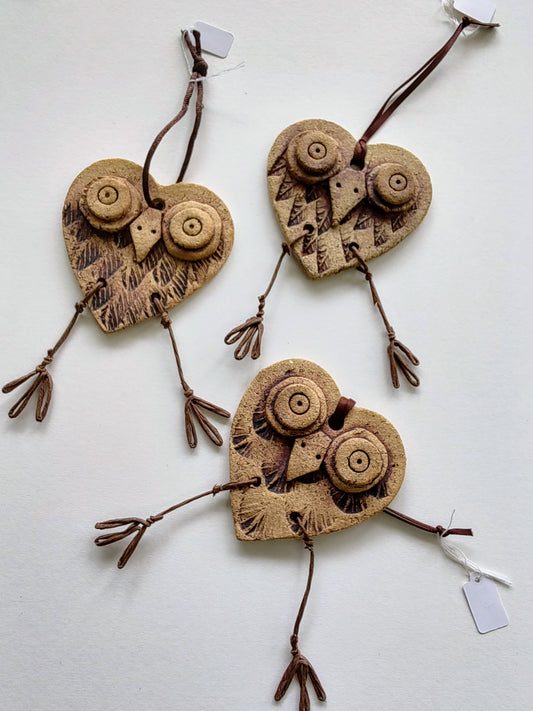 Copy of Dawn Isaac - Owl, Ceramic Hanging Tile