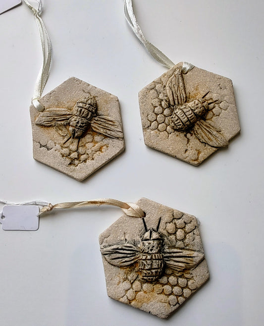 Copy of Dawn Isaac - Bee, Ceramic Hanging Tile