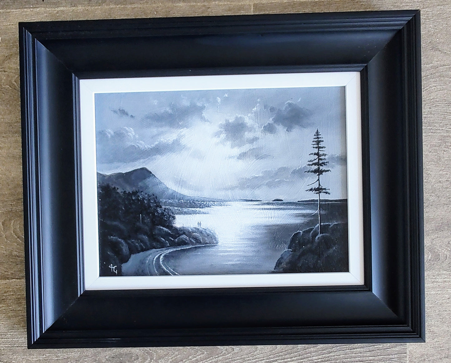 Tony Gittins- Lake Twilight, Original Framed Oil on Panel