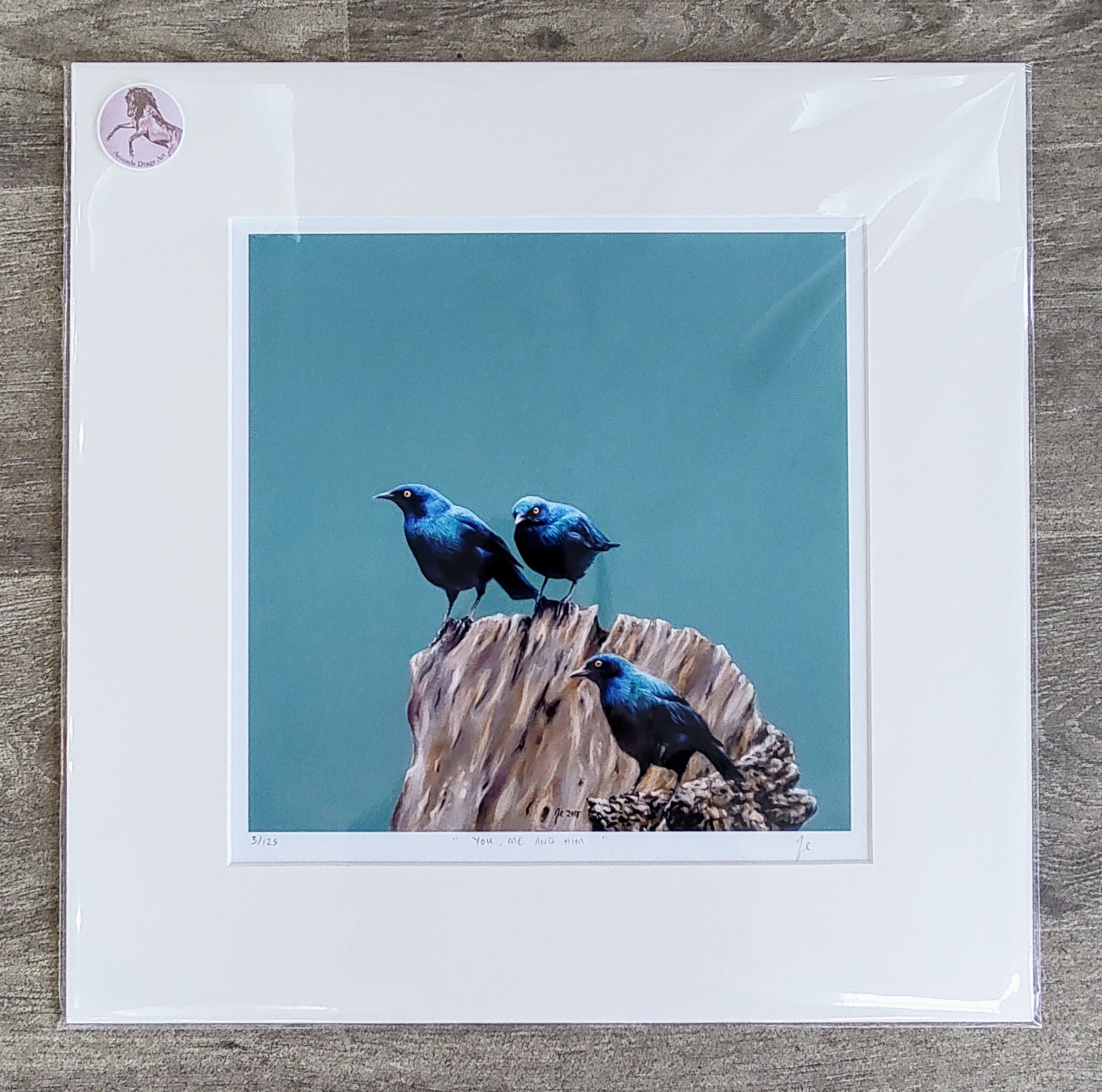 Amanda Drage- You, Me and Him, Limited Edition Mounted Print - Primrose Gallery and Framing