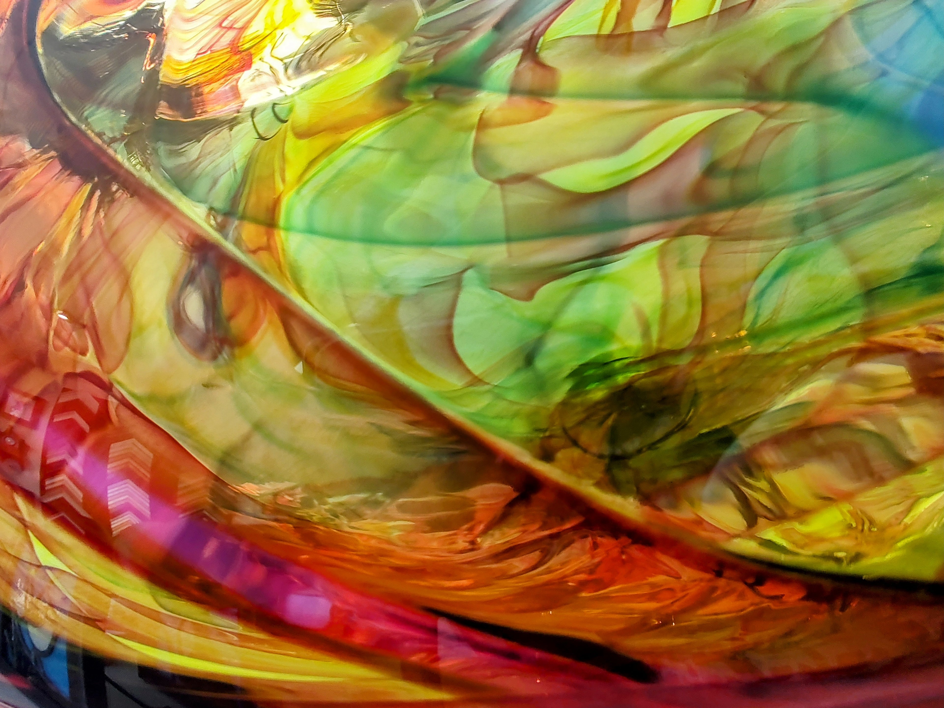 Bob Crooks-Parakeet, Unique Hand Blown British Glass Bowl - Primrose Gallery and Framing