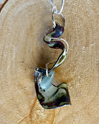 Ruby Hunt - Spiral Enamel Pendant - Primrose Gallery and Framing