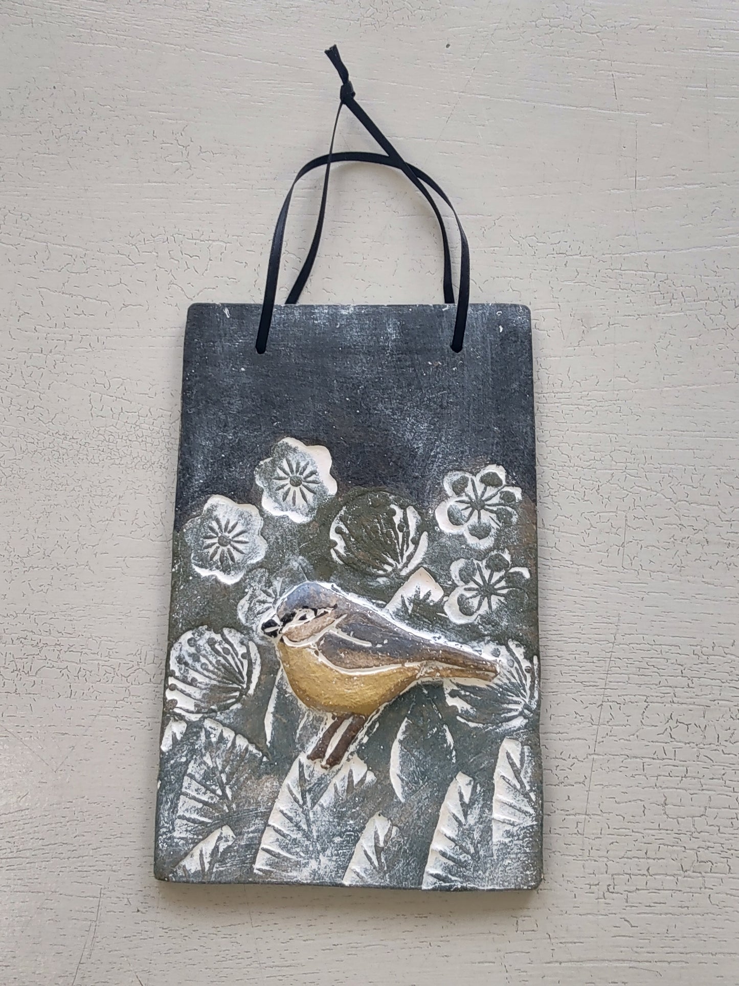 Dawn Isaac - Ceramic Wall Tile Plaque 'Blue Tit'