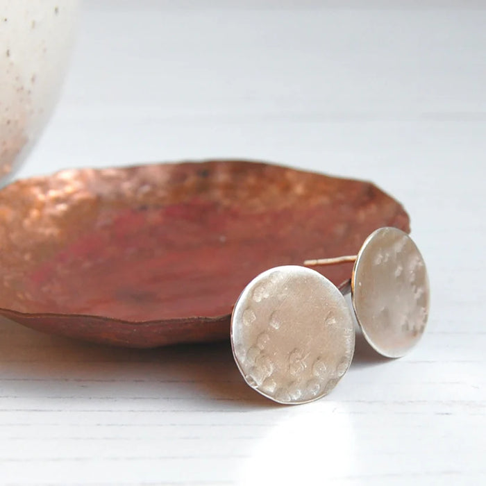Zoe Ruth - Full Moon Silver Disk Studs