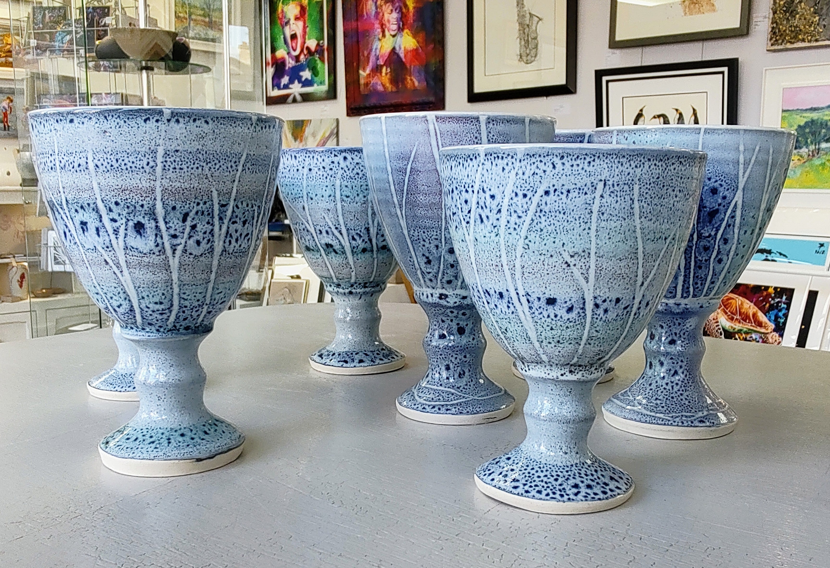 Rob Bibby- Goblet. Ceramic Hand Made Goblet #3 - Primrose Gallery and Framing