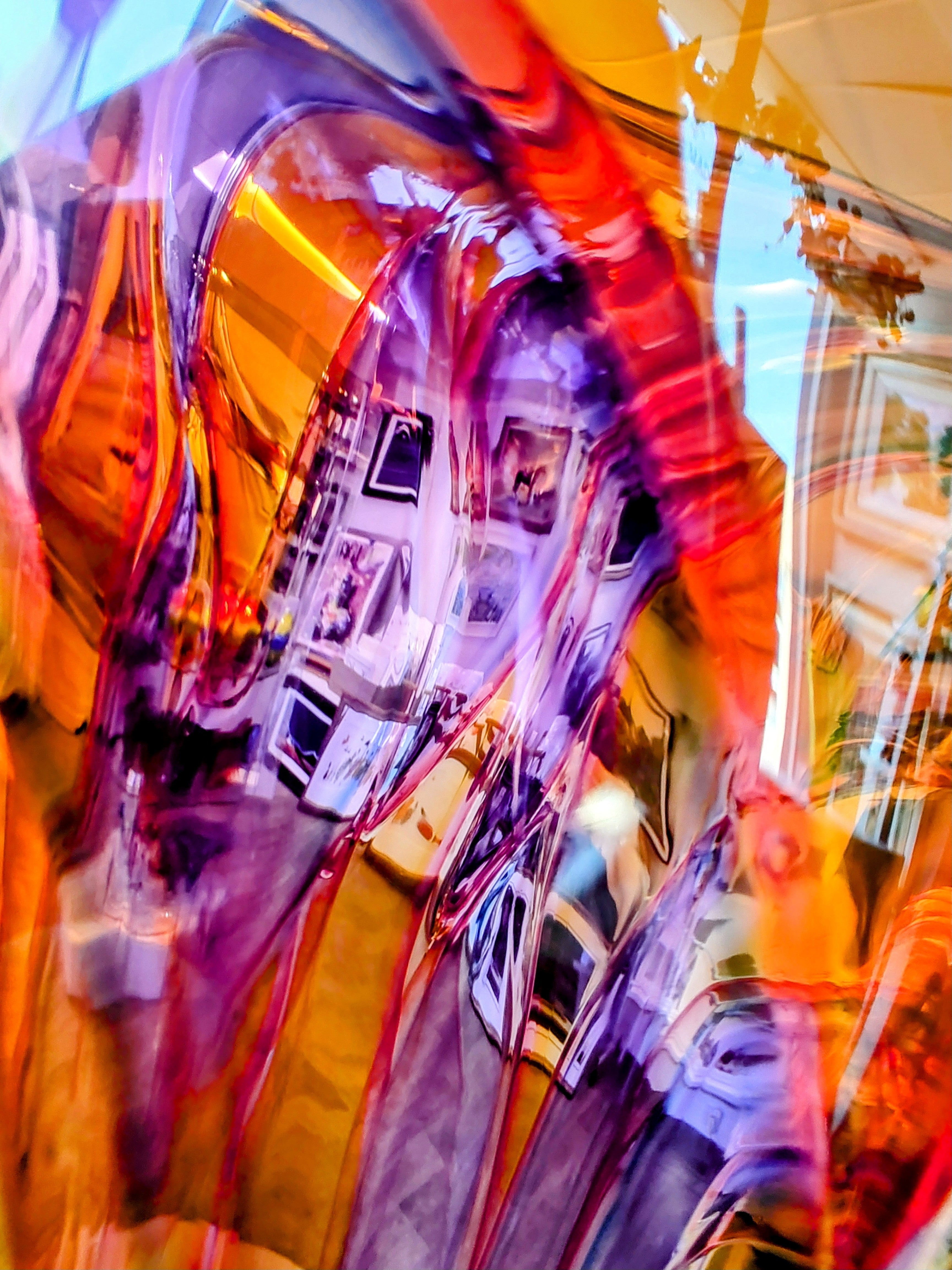 Bob Crooks-Jurassic, Unique Hand Blown British Glass Vase - Primrose Gallery and Framing