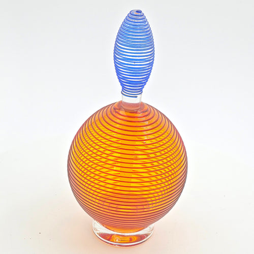 Bob Crooks- Hand Blown British Spiral Glass Scent/Perfume Bottle