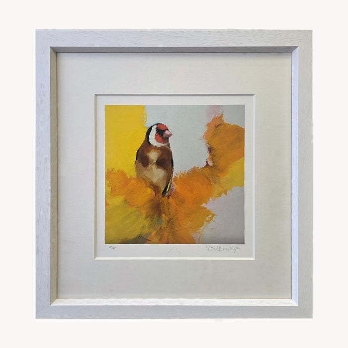 Heidi Langridge - Goldfinch in Parchment and Yellow - Limited Edition Print