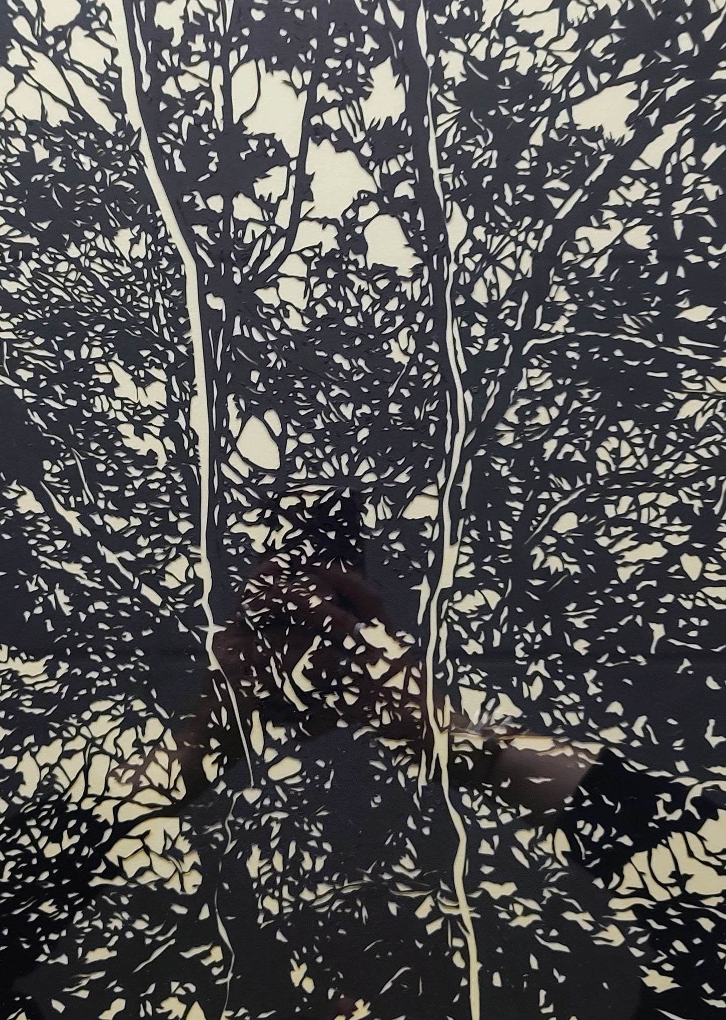 Mark Curtis Hughes- Through the Trees, Original Framed Papercut