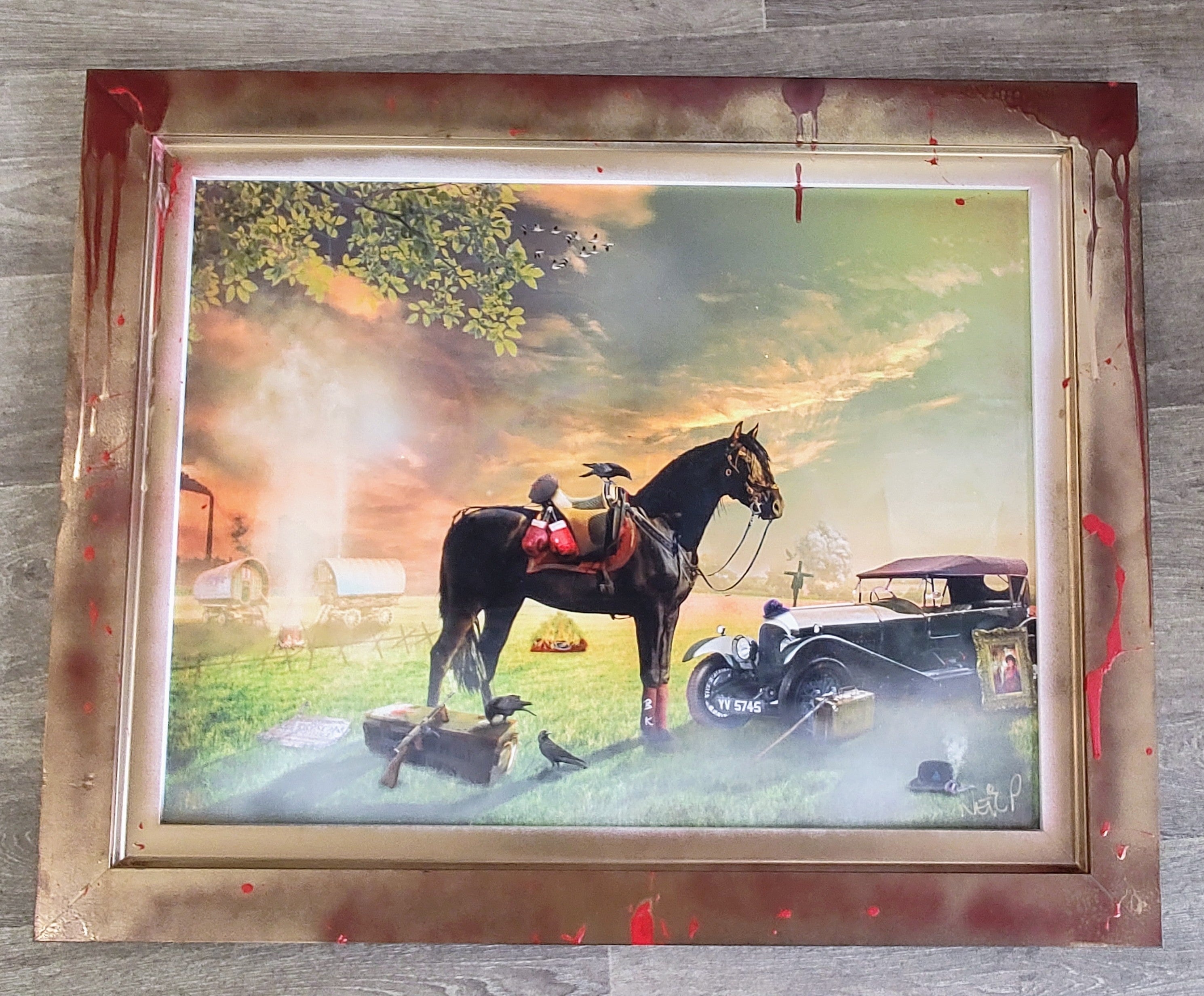 Neil Pengelly- Peeky Blinders, Embellished Framed print - Primrose Gallery and Framing