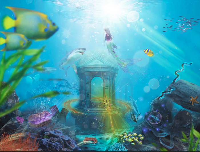 Neil Pengelly- Under the Sea, Embellished Framed print