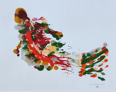 Priya Bhangoo - Run little one Run, Original Framed Acrylic on paper - Primrose Gallery and Framing