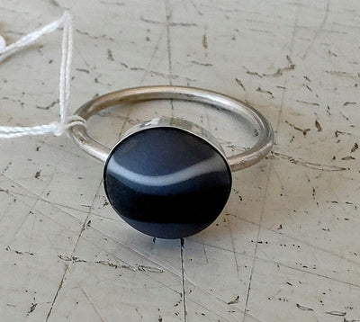 Tracy Chamberlain - Pebble Ring, small , Sterling Silver - Primrose Gallery and Framing