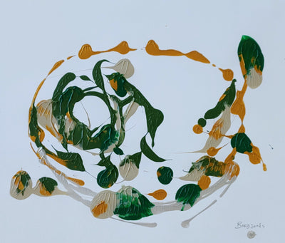 Priya Bhangoo - Birdsong, Original Framed Acrylic on paper - Primrose Gallery and Framing