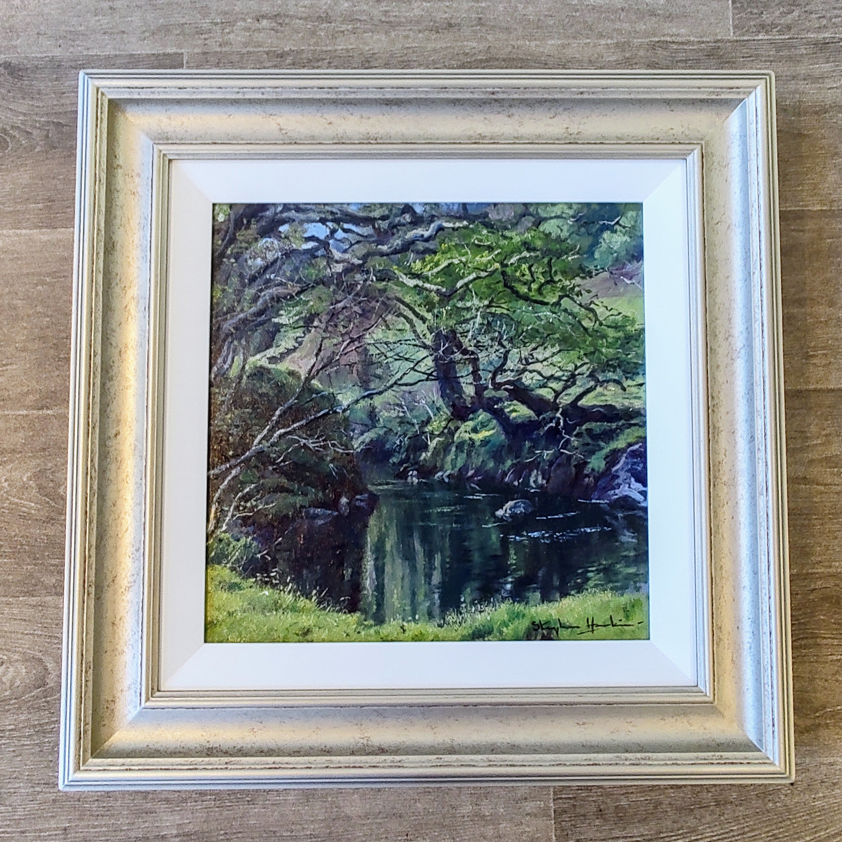 Stephen Hawkins - Woodland Tranquility, Framed Original Oil on Canvas - Primrose Gallery and Framing