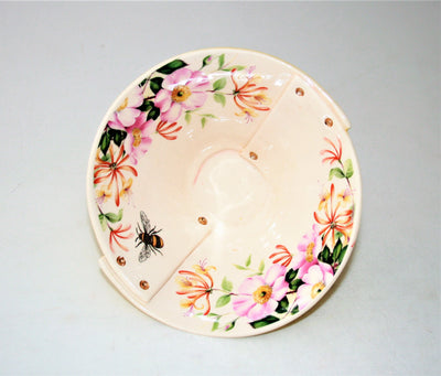 Vanessa Conyers -Yellow Pink Floral bowl - Primrose Gallery