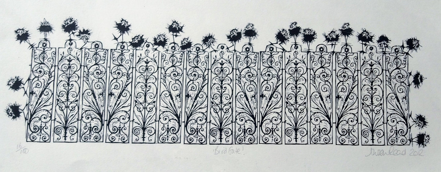 Alison Read -original Etching - Birdgate, Unframed Limited Edition Print