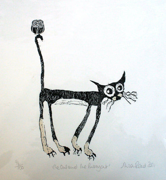 Alison Read - Lino artist- 'The Owl and the Pussycat'