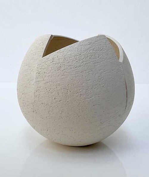 Ashraf Hanna- Cut and Altered Ceramic White Bowl