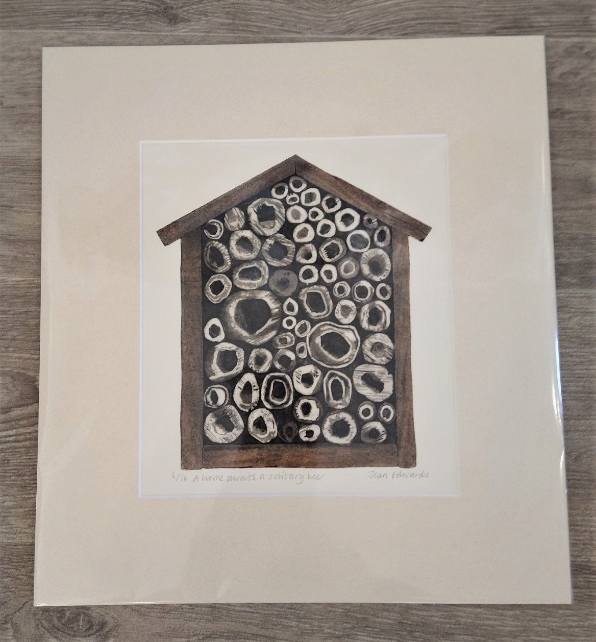 Jean Edwards- A Home Awaits a Solitary Bee - Primrose Gallery and Framing