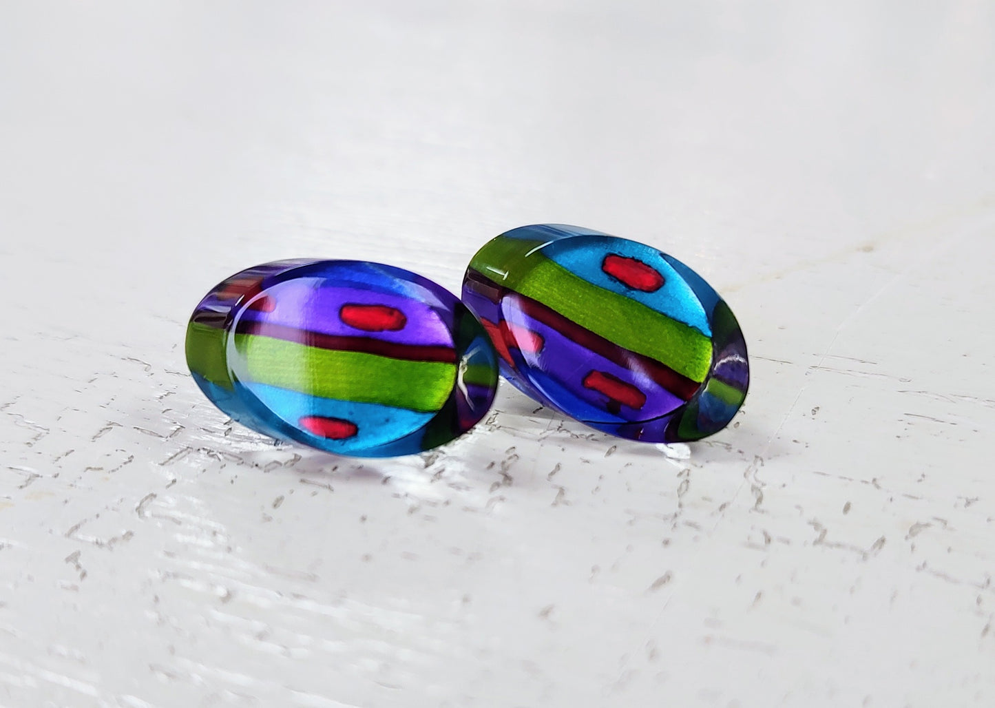 Rowena Park- Acrylic Slide Flat Studs