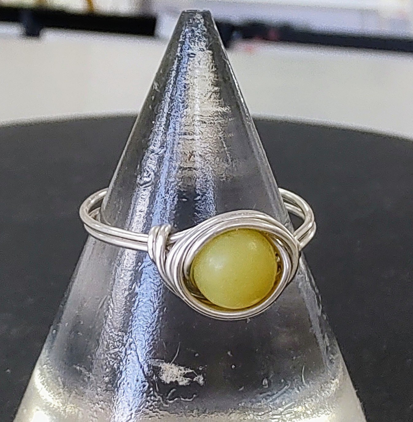 Zoe Ruth- Silver or Copper Wire Gemstone Ring - Primrose Gallery and Framing