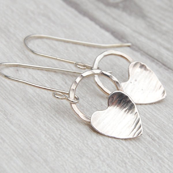 Zoe Ruth- Silver Heart Ring Earrings