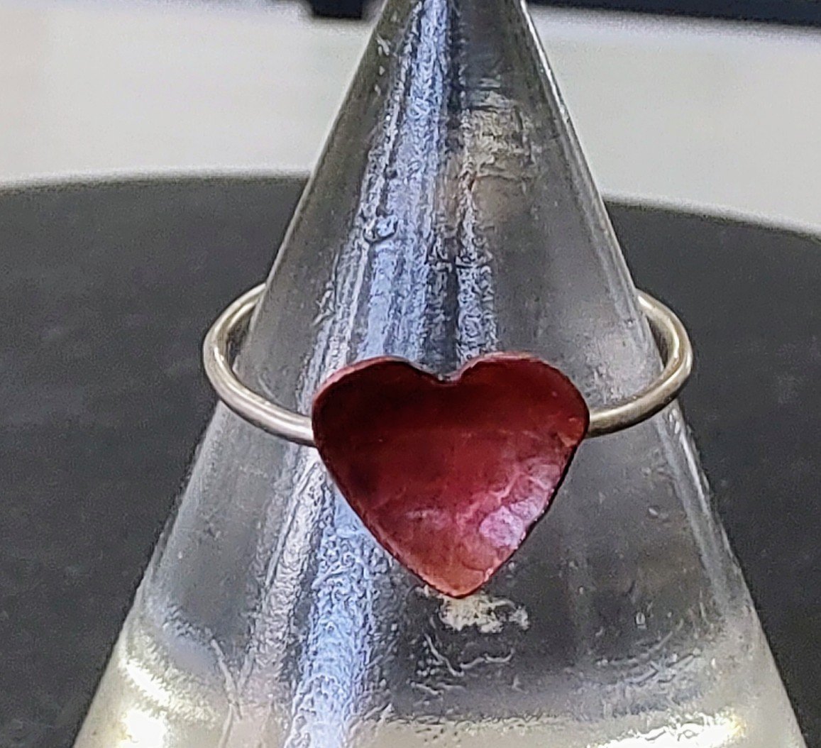 Zoe Ruth- Silver or Copper Heart Ring
