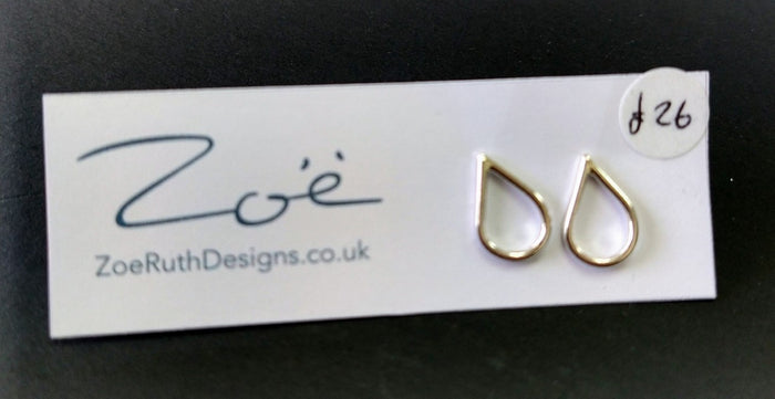 Zoe Ruth- Silver Open Tear Drop Studs