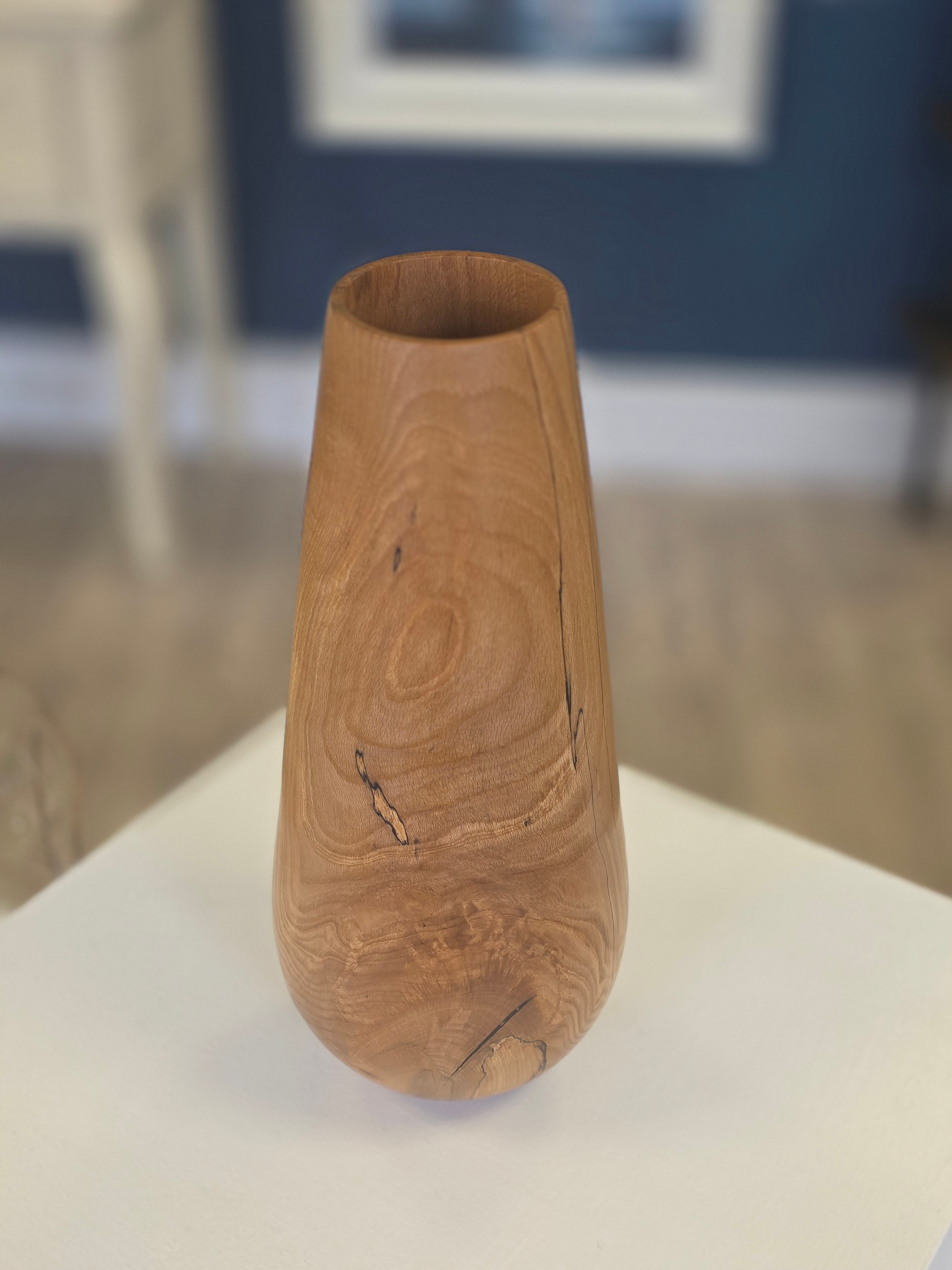 Jack Astbury - Spalted Beach Hand Turned Vase - Primrose Gallery and Framing 