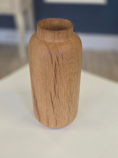 Jack Astbury - Oak Hand Turned Wooden Vase - Primrose Gallery and Framing 