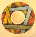 Ravi's Wood Turning - Colour Band Plate - Primrose Gallery and Framing 