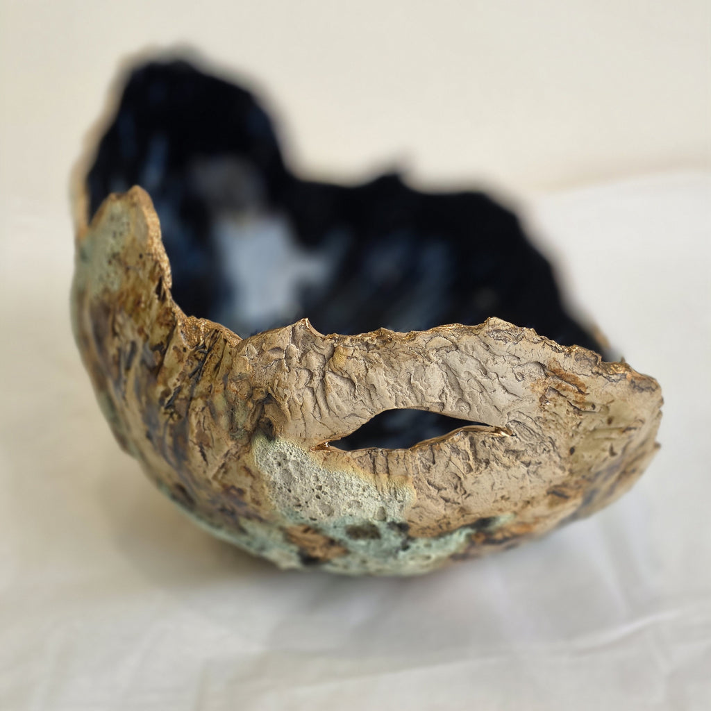 Emma Saul - Black Hole Textured Ceramic Bowl, Medium