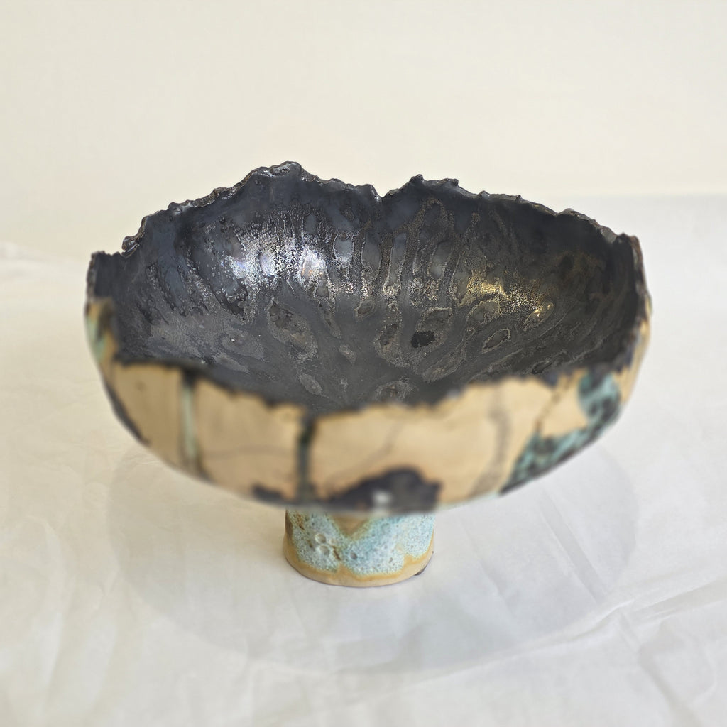 Emma Saul - Offering Platter Textured Ceramic Bowl, Medium