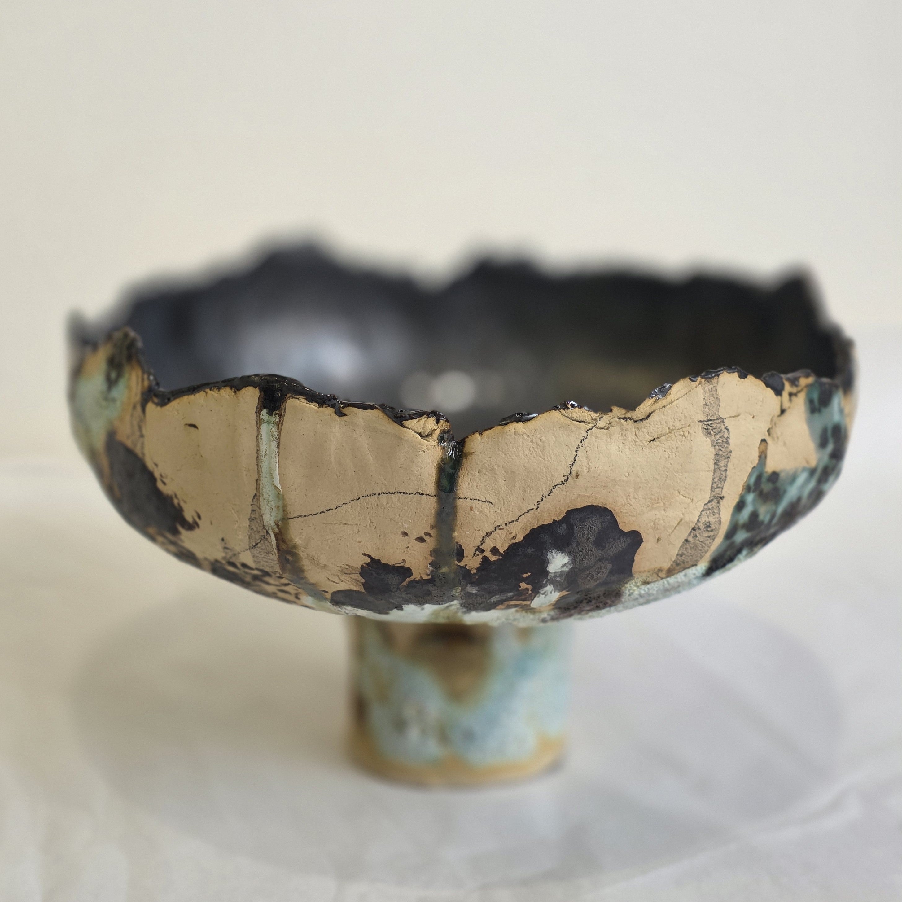 Emma Saul - Offering Platter Textured Ceramic Bowl, Medium