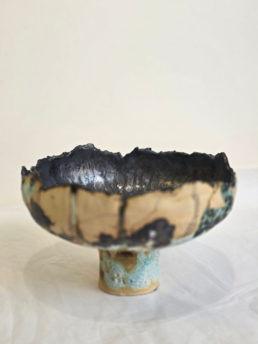 Emma Saul - Offering Platter Textured Ceramic Bowl, Medium